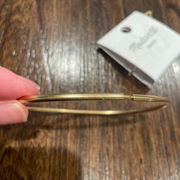 Madewell Vintage Gold Two-Pack Cuff Chain Anklet Set Plated Recycled Brass NQ247 - Picture 7 of 7